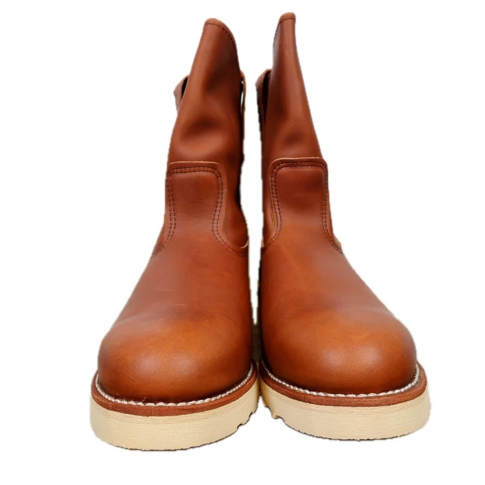 Red Wing 866 Pecos Boots Mens 9.5 E3 Brown Leather Pull On Made in USA New